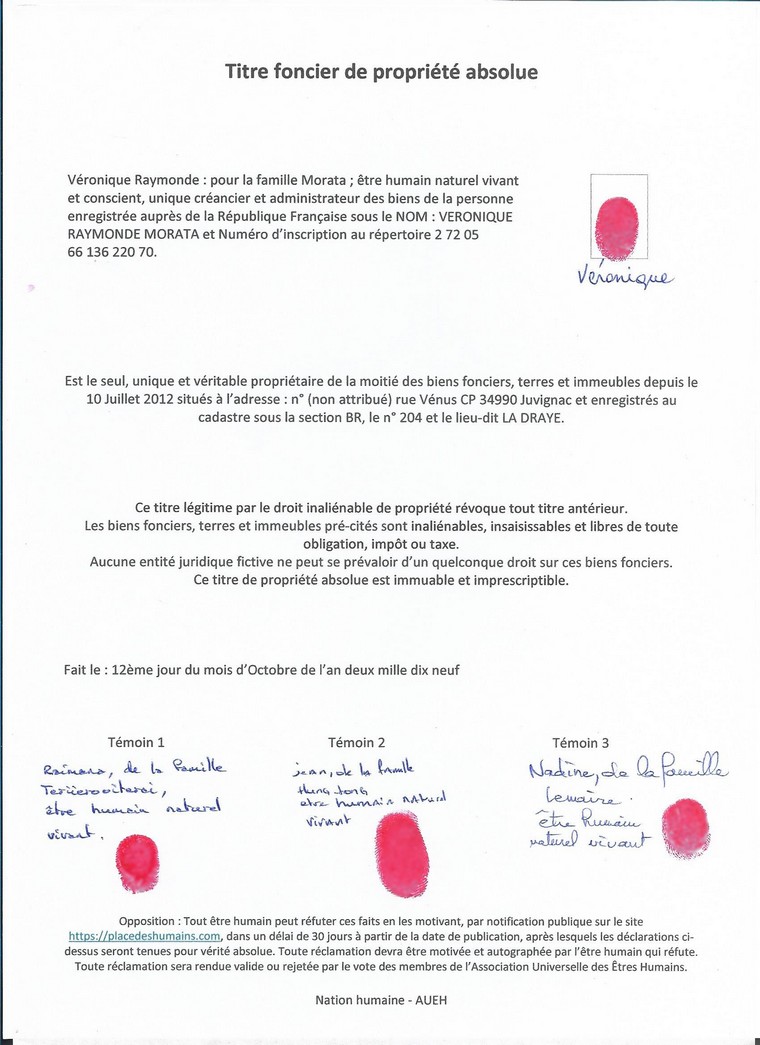 20191012 titre foncier de proprit absolue Morata