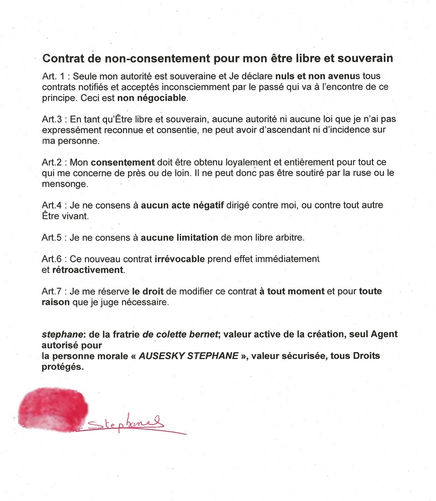 contrat de non consentement 2 Stephane